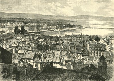 Geneve, Katse kohti järveä, 1890. tekijältä Unbekannt