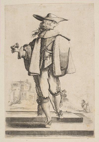 Herrasmies hansikkaalla, 1629. tekijältä Unbekannt