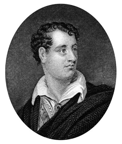 George Gordon Byron, angloskotlantilainen runoilija ja romantiikan johtava hahmo, 1877 tekijältä Unbekannt