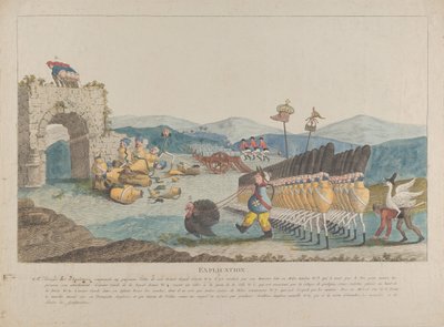 George III johtamassa kannujen armeijaa, 1794. tekijältä Unbekannt