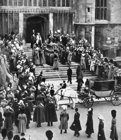 George V:n lepopaikka, St Georgesin kappeli, Windsorin linna, 28. tammikuuta 1936 tekijältä Unbekannt
