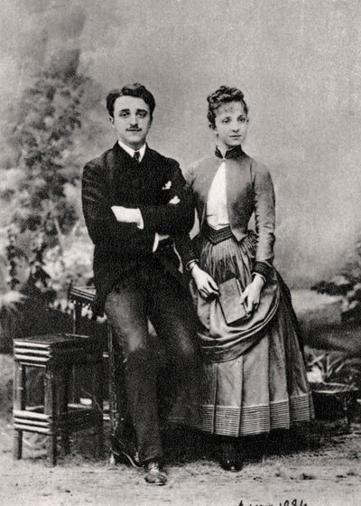 Georges ja Jeanne Hugo, ranskalaisen kirjailijan Victor Hugon lapsenlapset, 1884 tekijältä Unbekannt