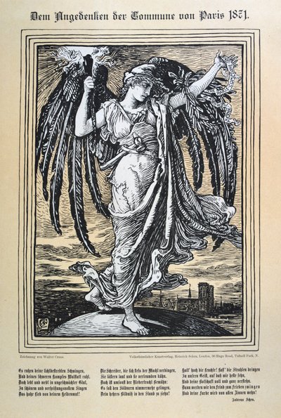 Saksalainen allegoria Pariisin kommuunista, 1871. tekijältä Unbekannt