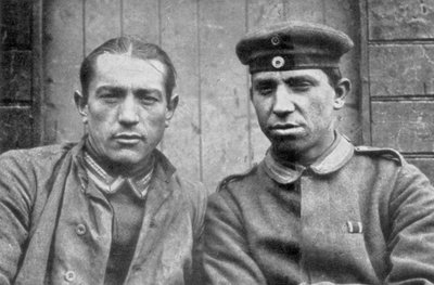 Kanadan joukkojen vangitsemat saksalaiset vangit, Vimy, Ranska, ensimmäinen maailmansota, 1917 tekijältä Unbekannt