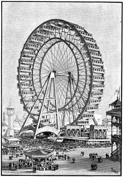 Jättiläinen maailmanpyörä, kansainvälinen näyttely, Chicago, 1893 tekijältä Unbekannt