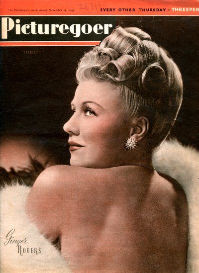 Ginger Rogers 1911-1995, yhdysvaltalainen näyttelijä, 1945 tekijältä Unbekannt