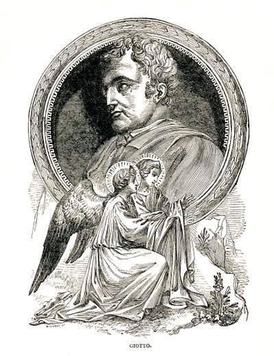 Giotto di Bondone, italialainen taidemaalari ja arkkitehti, 1893 tekijältä Unbekannt