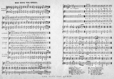 God Save the Queen, nuotit, 1900 tekijältä Unbekannt