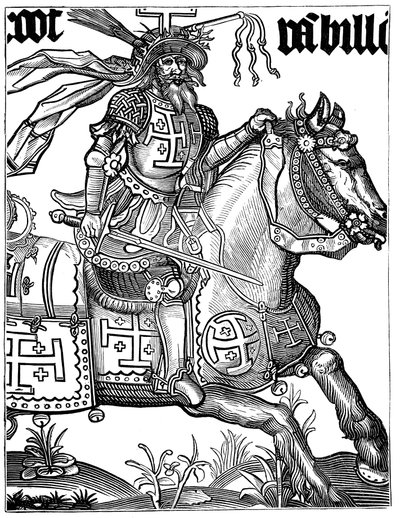 Godfrey of Bouillon, 1000-luvun ranskalainen ristiretkeläinen, 1400-luku tekijältä Unbekannt
