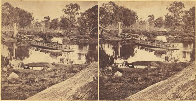 Golbourn Punt Seymourissa, Australiassa, 1860-luku. tekijältä Unbekannt