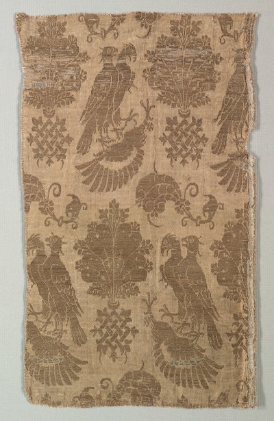 Kultakuvioinen silkki haukkoja ja heraldiikkaa, 1360-1400. tekijältä Unbekannt