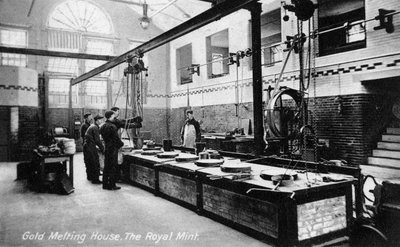Gold Melting House, Royal Mint, Tower Hill, Lontoo, 1900-luvun alku tekijältä Unbekannt