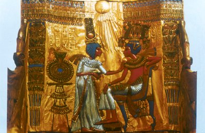 Tutankhamonin kultainen valtaistuin, muinainen egyptiläinen, 18. dynastia, Uusi kuningaskunta, 1300-luku eKr. tekijältä Unbekannt