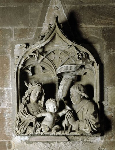 Goottilainen taide: Nicholas of Leidenin kaanonin kiviveistoksen epitafi. 1463 Notre Damen katedraali, Strasbourg (Bas-Rhin) tekijältä Unbekannt