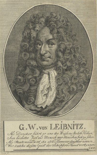 Gottfried Wilhelm Leibniz 1646-1716, n. 1710 tekijältä Unbekannt