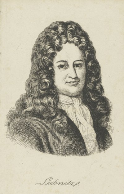 Gottfried Wilhelm Leibniz 1646-1716, n. 1800. tekijältä Unbekannt