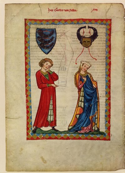 Gottfried von Neifen Codex Manessesta, vuosien 1305 ja 1340 välillä tekijältä Unbekannt