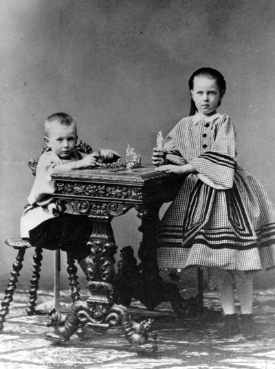 Venäjän suurruhtinas Sergei Aleksandrovitš ja suurherttuatar Maria Aleksandrovna, 1860 tekijältä Unbekannt