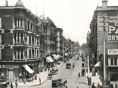 Grant Avenue katsoen pohjoiseen Market Streetiltä, San Francisco, USA, 1895. tekijältä Unbekannt