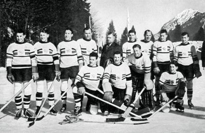 Ison-Britannian jääkiekkomaajoukkue, talviolympialaiset, Garmisch-Partenkirchen, Saksa, 1936 tekijältä Unbekannt