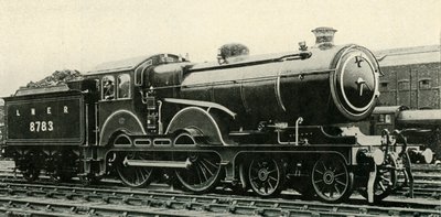 Great Eastern Type 4-4-0 Royal Trainsin erikoisvärjäyksessä, c1930. tekijältä Unbekannt