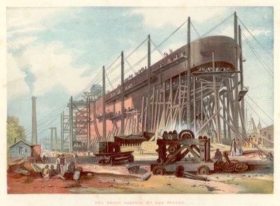 Great Eastern Millwallissa Thamesissa, 1857 tekijältä Unbekannt