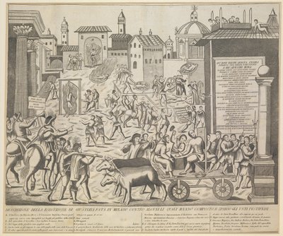 Milanon suuri rutto, 1630, noin 1835 tekijältä Unbekannt