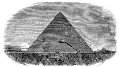 Gizan suuri Cheopsin pyramidi, jota käytetään tähtitieteellisenä observatoriona tekijältä Unbekannt