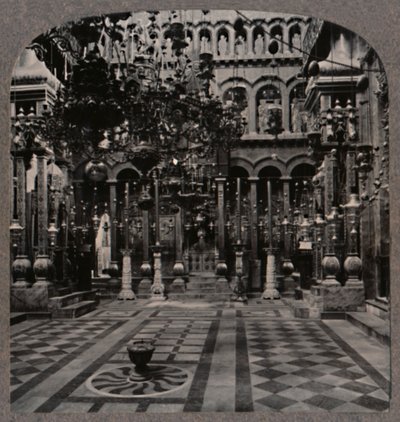 Kreikkalainen katedraali Pyhän haudan kirkossa, Jerusalemissa, n. 1900 tekijältä Unbekannt