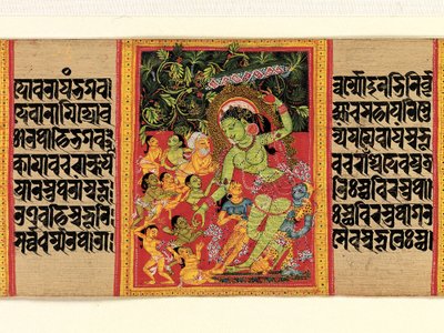 Green Tara jakaa siunauksia hurmioituneille harrastajille... Viisauden täydellisyys, 1100-luvun alku. tekijältä Unbekannt