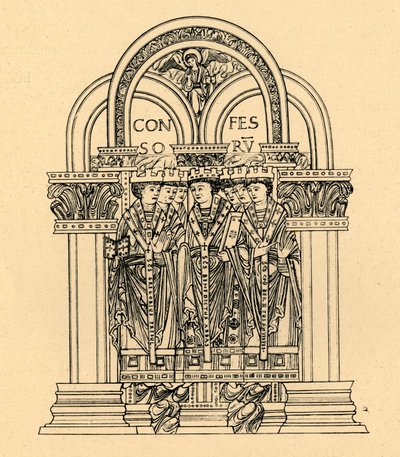 Gregorius Suuri, St. Benedict ja St. Cuthbert, 1908 tekijältä Unbekannt