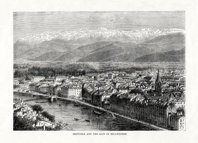 Grenoble ja Belledonnen Alpit, Ranska, 1879 tekijältä Unbekannt