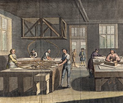 Lasin hionta ja kiillotus, 1760 tekijältä Unbekannt
