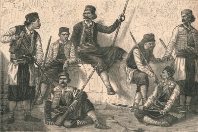 Montenegrolaisten ryhmä, 1879. tekijältä Unbekannt
