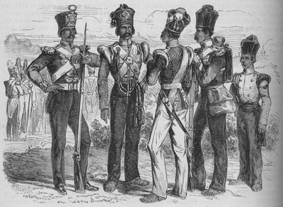 Ryhmä Sepoys, c1880 tekijältä Unbekannt