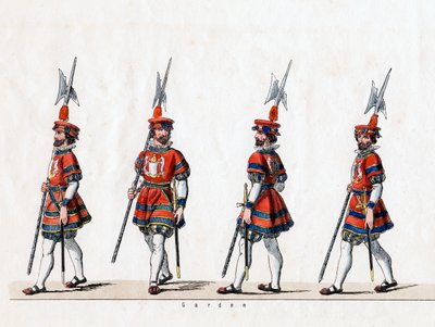 Vartija, pukusuunnittelu Shakespearen näytelmään, Henry VIII, 1800-luku tekijältä Unbekannt