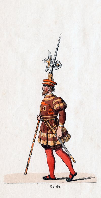 Vartija, pukusuunnittelu Shakespearen näytelmään, Henry VIII, 1800-luku tekijältä Unbekannt