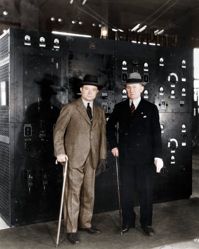 Guglielmo Marconi ja David Sarnoff, 1933 tekijältä Unbekannt
