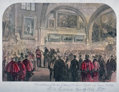 Guildhall Council Chamber, Lontoon kaupunki, 1861 tekijältä Unbekannt