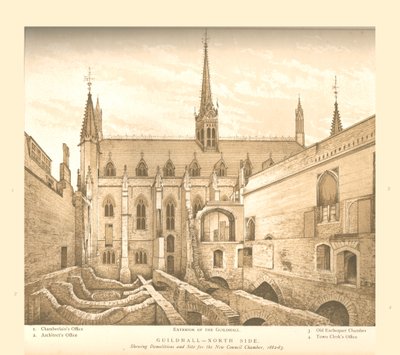Guildhall North Side, 1882-83, 1886 tekijältä Unbekannt