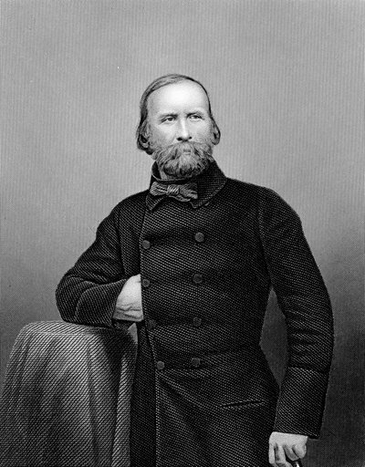Guiseppe Garibaldi, italialainen patriootti, 1860 tekijältä Unbekannt