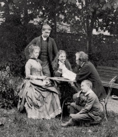 Gustave Eiffel, ranskalainen insinööri perheineen, 1882 tekijältä Unbekannt
