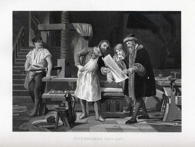 Gutenberg 1400-1468, 1882 tekijältä Unbekannt