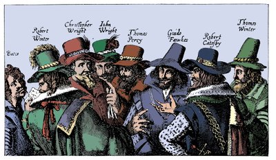 Guy Fawkes ja ruutipiirturit, 1605 tekijältä Unbekannt