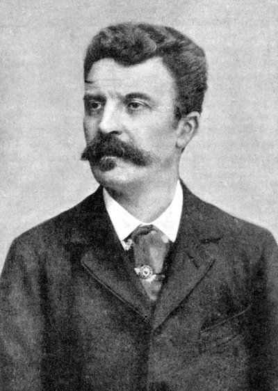Guy de Maupassant 1850-1893, ranskalainen kirjailija, 1900-luvun alku tekijältä Unbekannt