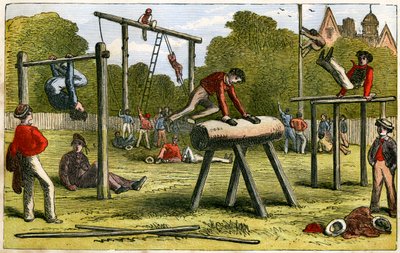 Voimistelu, 1800-luku tekijältä Unbekannt