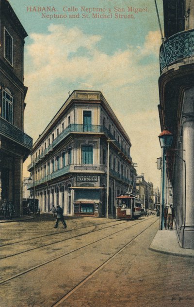 Havanna. Neptune Street ja San Miguel. Neptune ja St. Michel Street, 1916 tekijältä Unbekannt