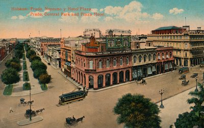 Havanna: Prado, Neptuno ja Hotel Plaza. Prado, Central Park and Plaza Hotel, 1910 tekijältä Unbekannt
