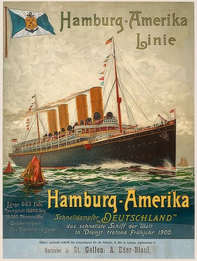 Hampuri-Amerikan linja. Saksa, Hampuri, 1899 tekijältä Unbekannt