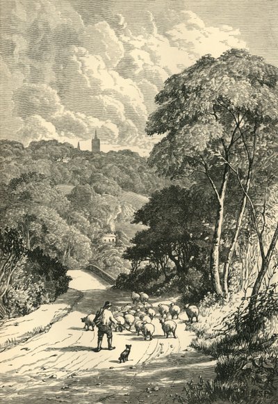 Hampstead, Kilburn Roadilta, n. 1876. tekijältä Unbekannt